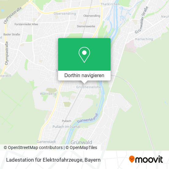 Ladestation für Elektrofahrzeuge Karte