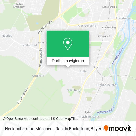 Herterichstrabe München - Rackls Backstubn Karte
