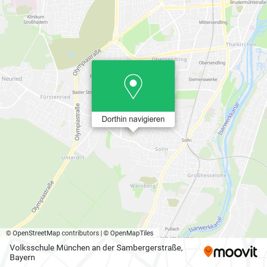 Volksschule München an der Sambergerstraße Karte