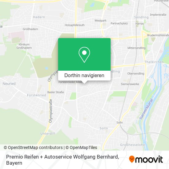 Premio Reifen + Autoservice Wolfgang Bernhard Karte