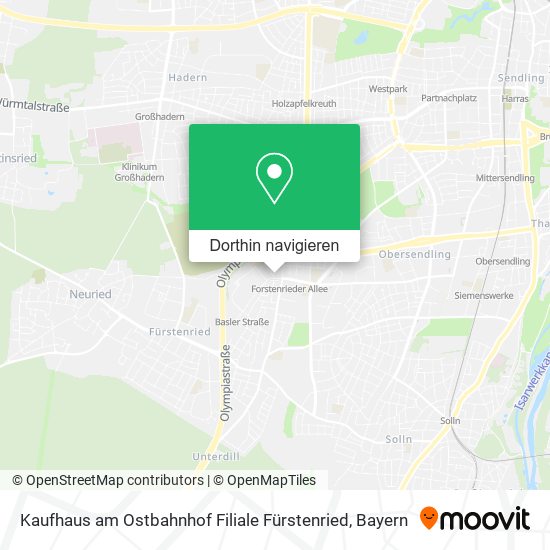 Kaufhaus am Ostbahnhof Filiale Fürstenried Karte