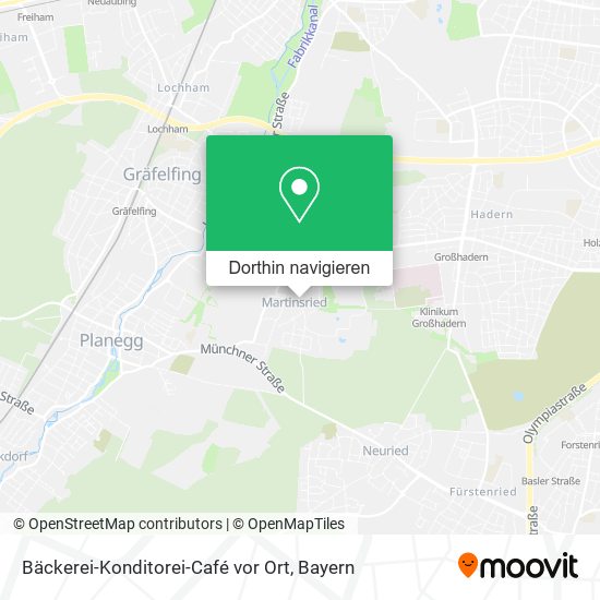 Bäckerei-Konditorei-Café vor Ort Karte