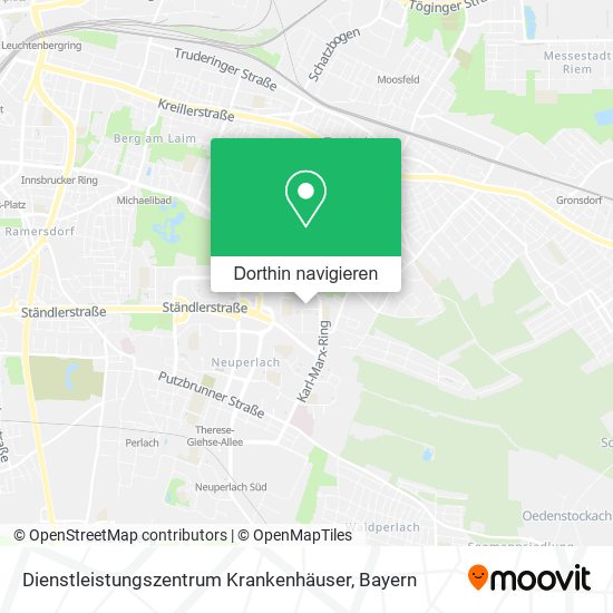 Dienstleistungszentrum Krankenhäuser Karte