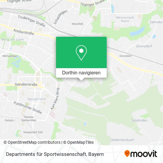 Departments für Sportwissenschaft Karte