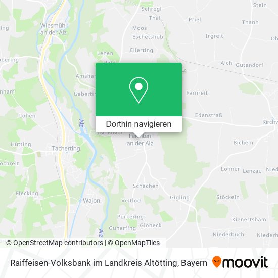 Raiffeisen-Volksbank im Landkreis Altötting Karte