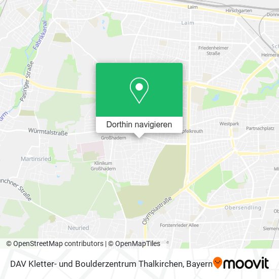 DAV Kletter- und Boulderzentrum Thalkirchen Karte