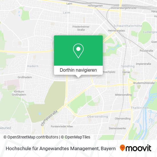 Hochschule für Angewandtes Management Karte