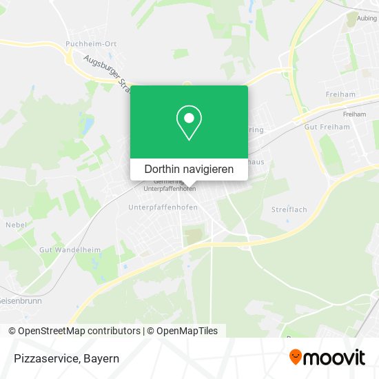 Pizzaservice Karte