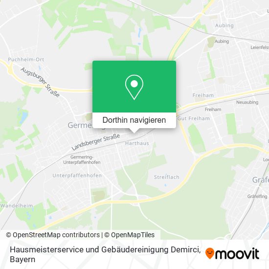 Hausmeisterservice und Gebäudereinigung Demirci Karte