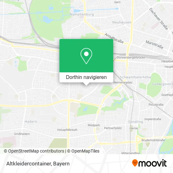 Altkleidercontainer Karte