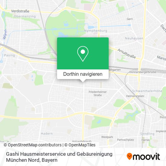 Gashi Hausmeisterservice und Gebäureinigung München Nord Karte