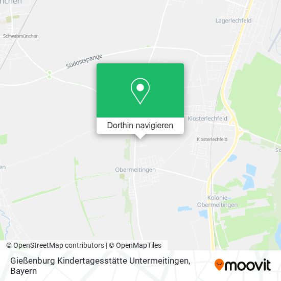 Gießenburg Kindertagesstätte Untermeitingen Karte