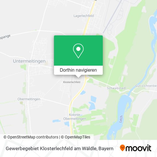 Gewerbegebiet Klosterlechfeld am Wäldle Karte