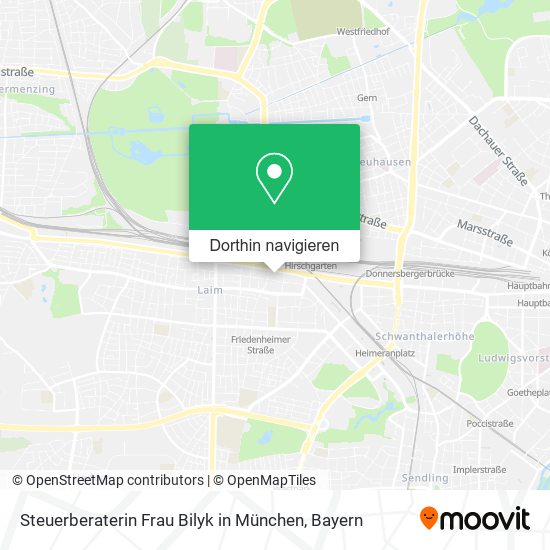 Steuerberaterin Frau Bilyk in München Karte