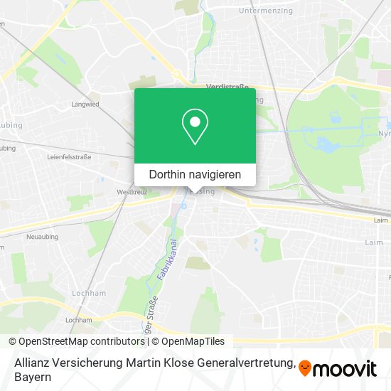 Allianz Versicherung Martin Klose Generalvertretung Karte
