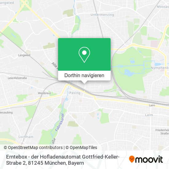 Erntebox - der Hofladenautomat Gottfried-Keller-Strabe 2, 81245 München Karte