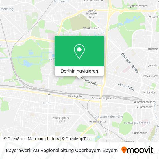 Bayernwerk AG Regionalleitung Oberbayern Karte