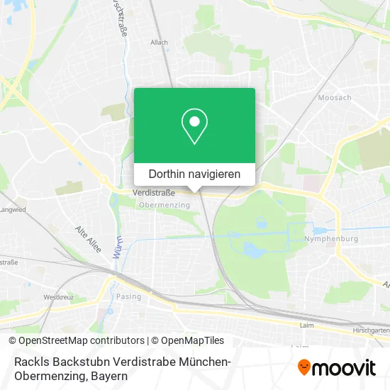 Rackls Backstubn Verdistrabe München-Obermenzing Karte