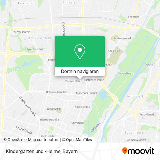 Kindergärten und -Heime Karte