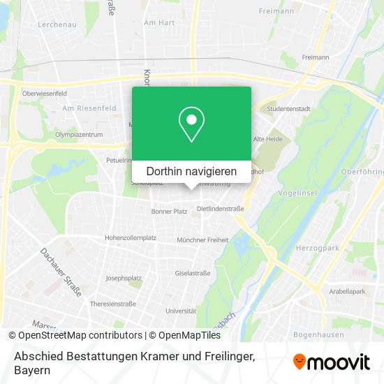 Abschied Bestattungen Kramer und Freilinger Karte