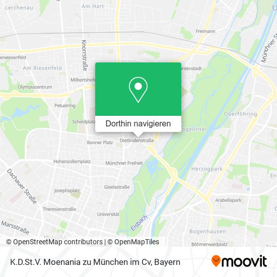 K.D.St.V. Moenania zu München im Cv Karte