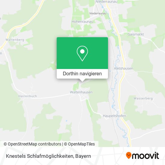 Knestels Schlafmöglichkeiten Karte
