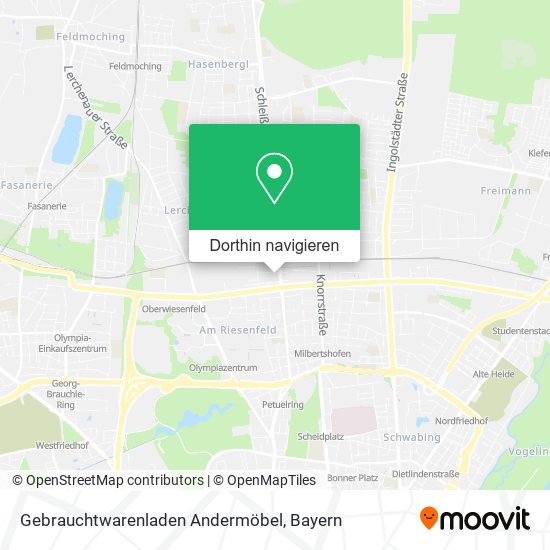 Gebrauchtwarenladen Andermöbel Karte