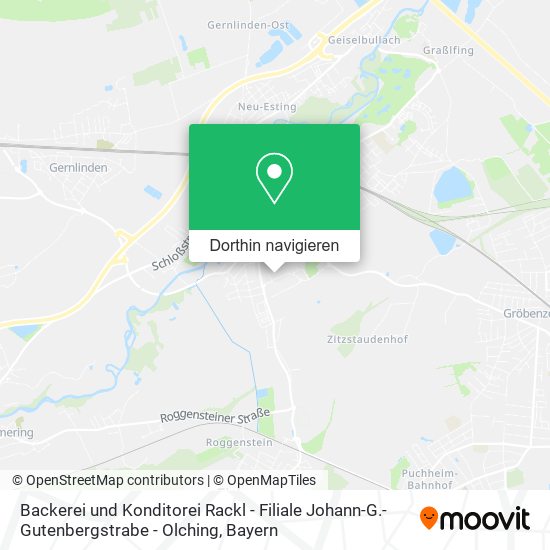 Backerei und Konditorei Rackl - Filiale Johann-G.-Gutenbergstrabe - Olching Karte