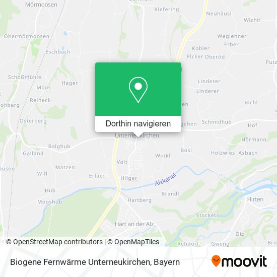 Biogene Fernwärme Unterneukirchen Karte