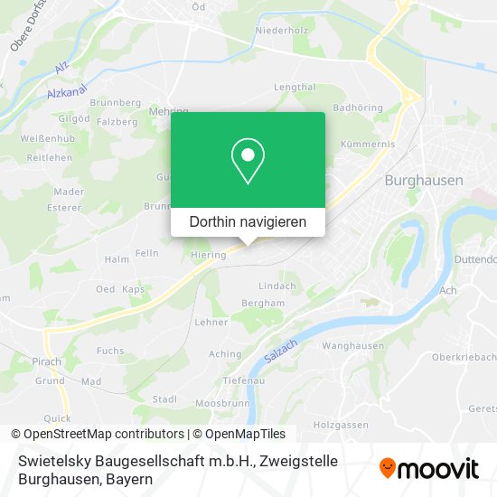 Swietelsky Baugesellschaft m.b.H., Zweigstelle Burghausen Karte