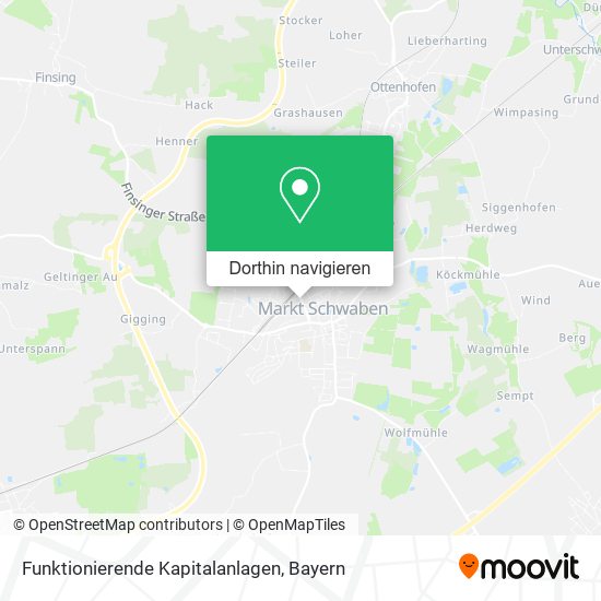 Funktionierende Kapitalanlagen Karte