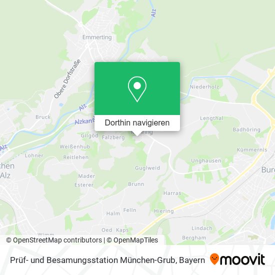 Prüf- und Besamungsstation München-Grub Karte