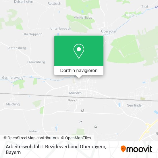 Arbeiterwohlfahrt Bezirksverband Oberbayern Karte