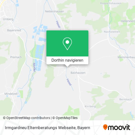 Irmgardneu Elternberatungs Webseite Karte