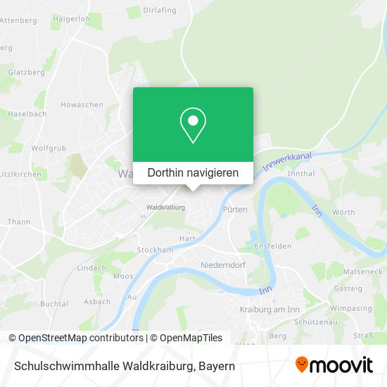 Schulschwimmhalle Waldkraiburg Karte