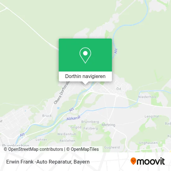 Erwin Frank -Auto Reparatur Karte