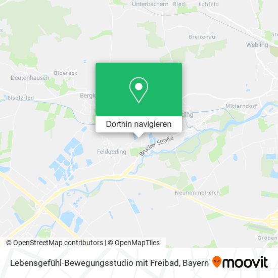 Lebensgefühl-Bewegungsstudio mit Freibad Karte