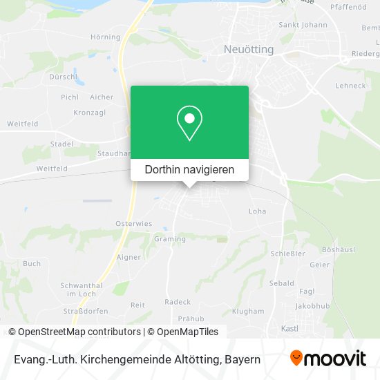 Evang.-Luth. Kirchengemeinde Altötting Karte