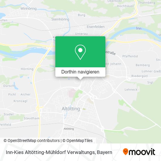 Inn-Kies Altötting-Mühldorf Verwaltungs Karte