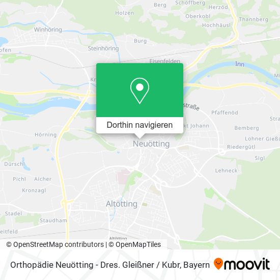 Orthopädie Neuötting - Dres. Gleißner / Kubr Karte