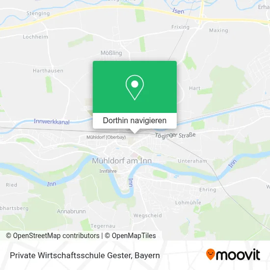 Private Wirtschaftsschule Gester Karte