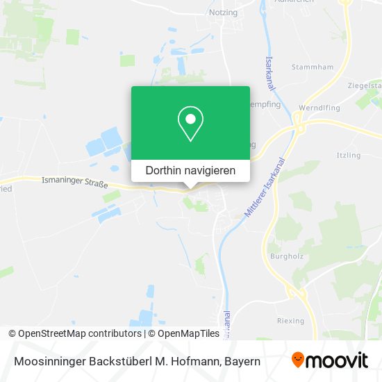 Moosinninger Backstüberl M. Hofmann Karte