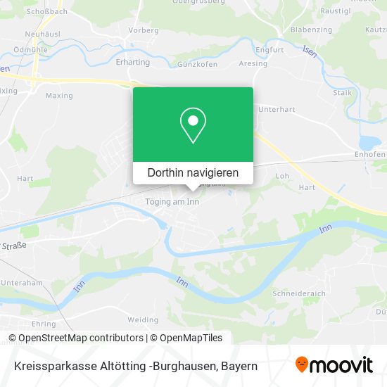 Kreissparkasse Altötting -Burghausen Karte