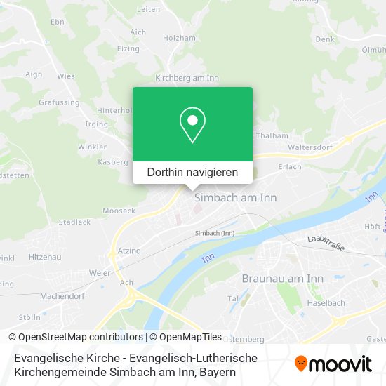 Evangelische Kirche - Evangelisch-Lutherische Kirchengemeinde Simbach am Inn Karte