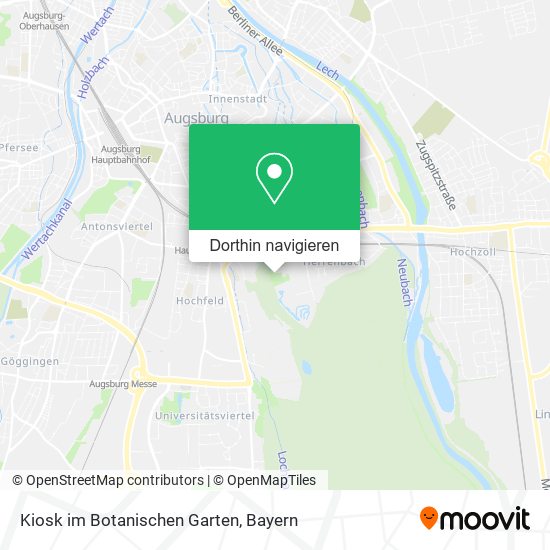 Kiosk im Botanischen Garten Karte
