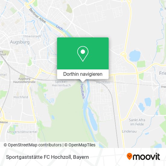 Sportgaststätte FC Hochzoll Karte