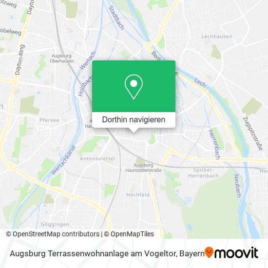 Augsburg Terrassenwohnanlage am Vogeltor Karte