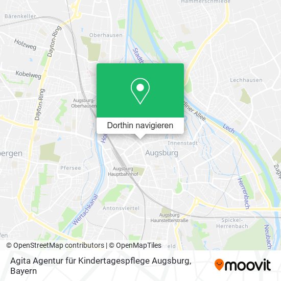Agita Agentur für Kindertagespflege Augsburg Karte