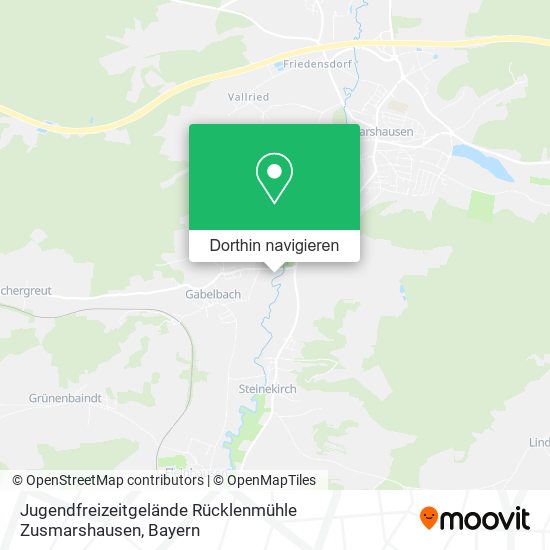 Jugendfreizeitgelände Rücklenmühle Zusmarshausen Karte