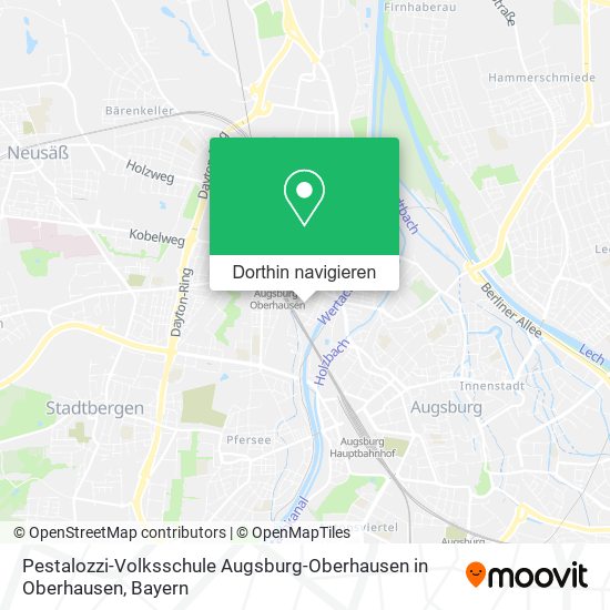 Pestalozzi-Volksschule Augsburg-Oberhausen in Oberhausen Karte